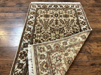 Pak Persian Rug 4x6, Floral Allover Vintage Oriental Carpet, Handmade Wool Rug - Nuvé