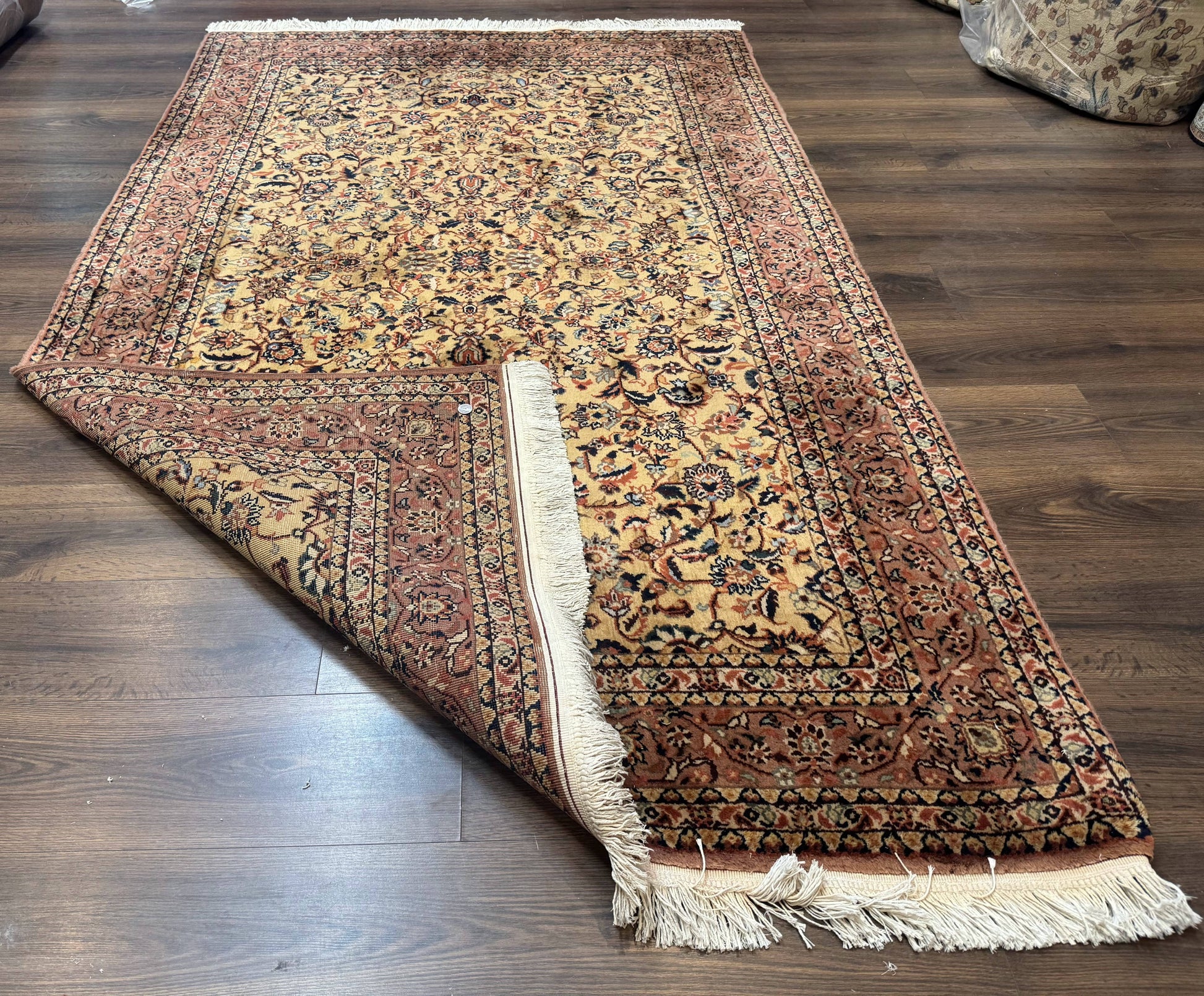 Indo Persian Rug 5x8, Light Tan/Camel, Allover Design - Nuvé