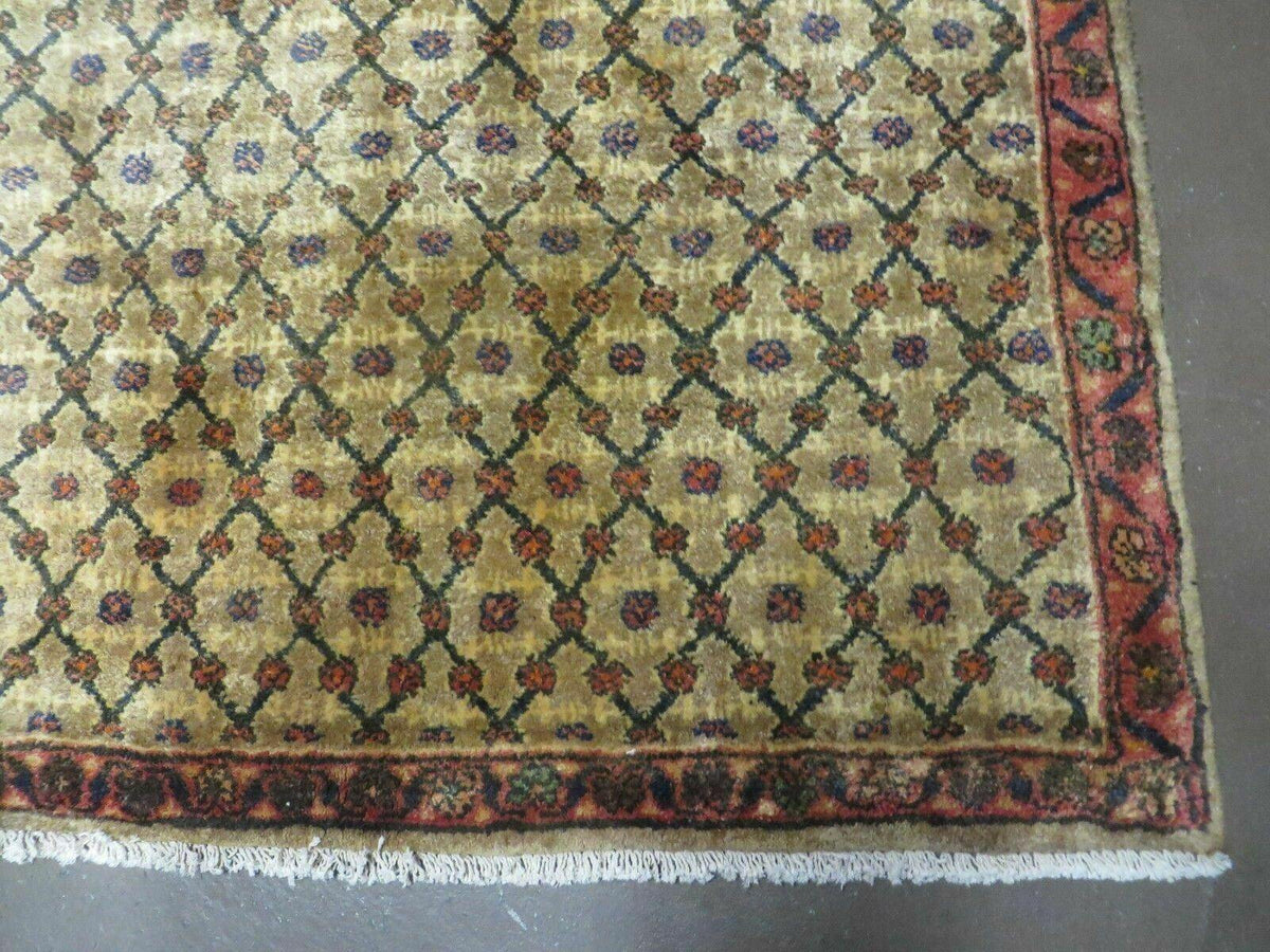 4' X 6' Handmade Indian Allover Wool Rug Camel Hair Color #119