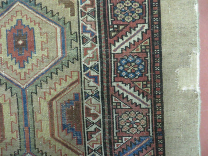 3'4" X 12' Antique Hand Made Turkish Wool Rug Runner Carpet Camel Hair Nice - Nuvé