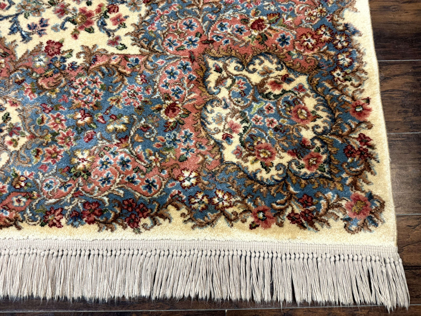 8.8 x 12 Karastan Rug #788 Ivory Kirman, Wool Vintage Original 700 Series - Nuvé
