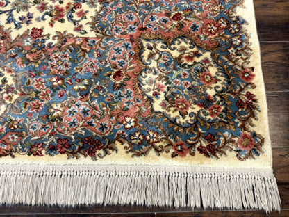 8.8 x 12 Karastan Rug #788 Ivory Kirman, Wool Vintage Original 700 Series - Nuvé