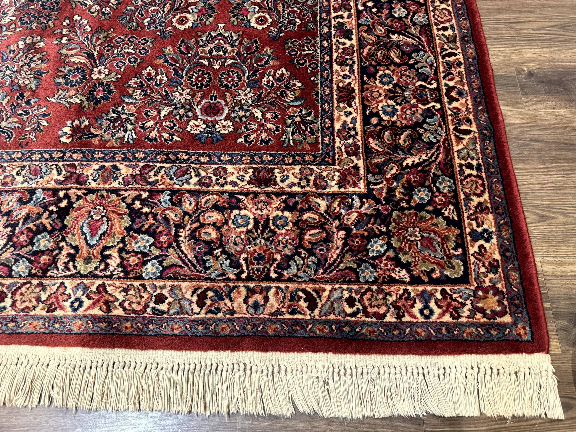 Karastan Rug 10x14, Red Sarouk #785, Wool Original 700 Series - Nuvé
