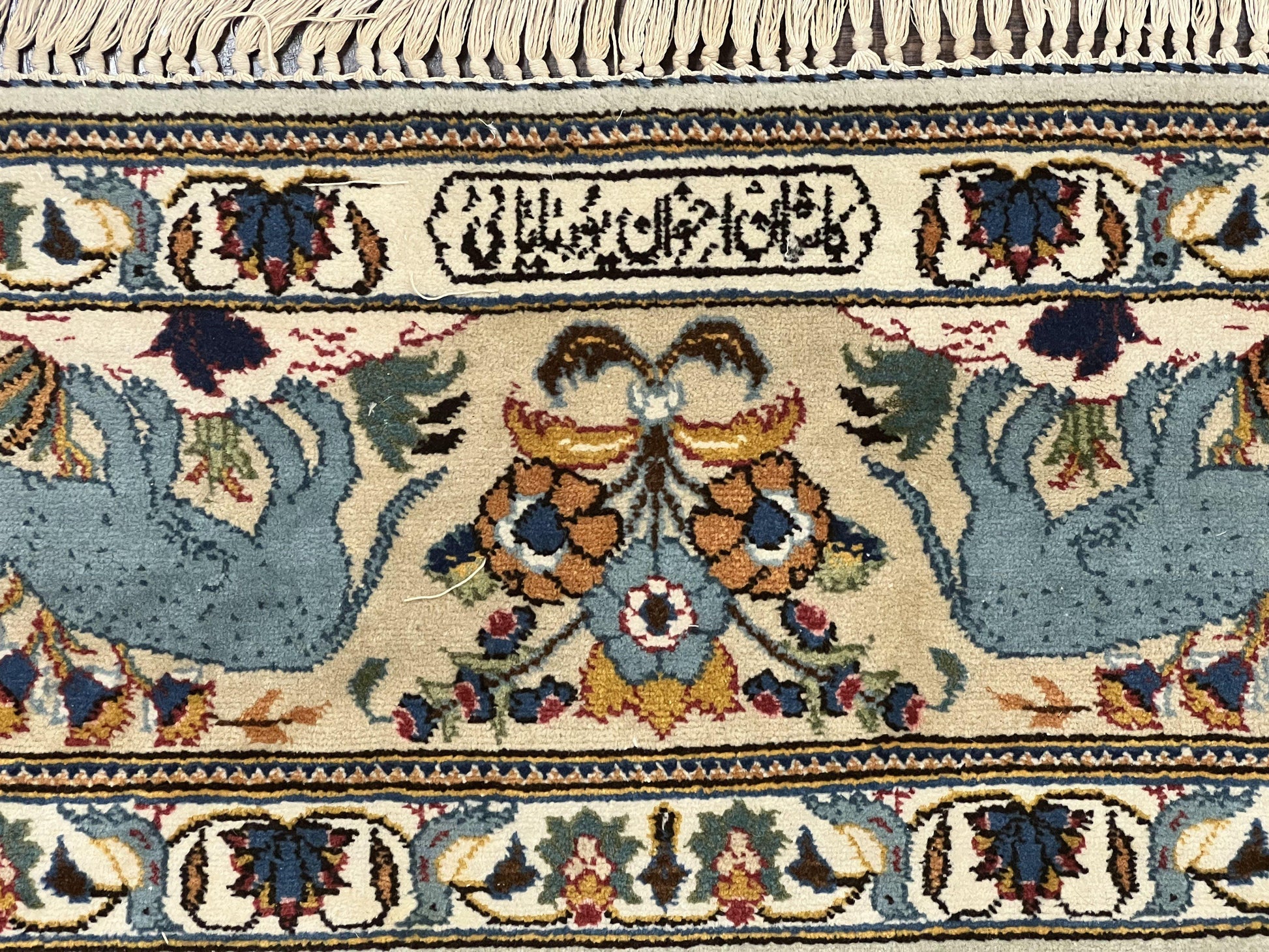 Persian Kashan Pictorial Rug 4.6 x 7, Hunting Scene, SIgned by Masterweaver, Animal Pictorials, Rare, Handmade, Wool, Vintage, Very Fine - Nuvé