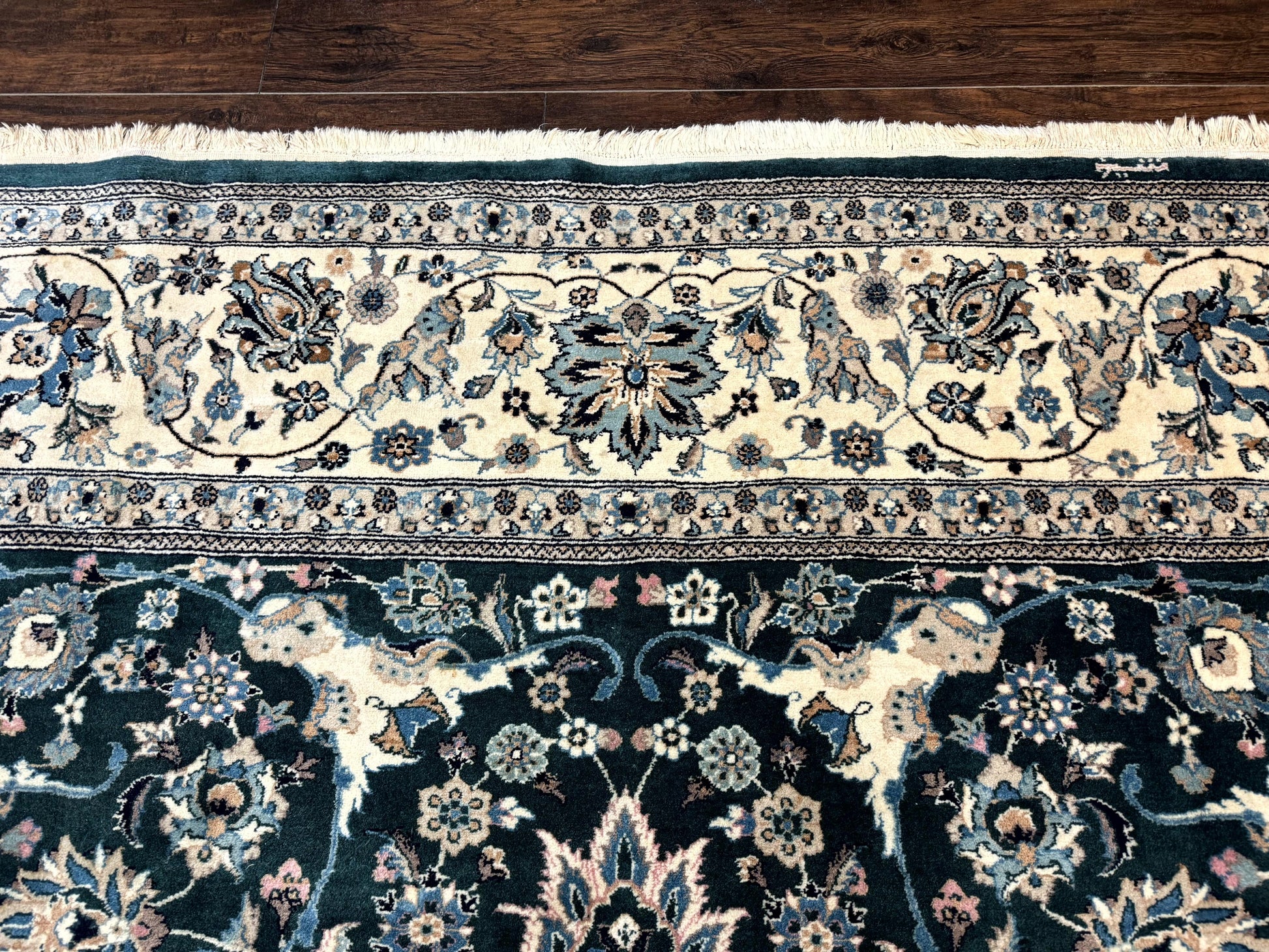 Pak Persian Rug 9x12, Dark Green, Floral Allover - Nuvé