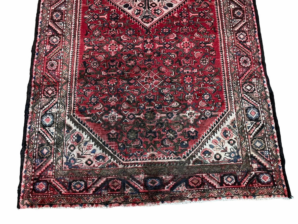 5.5 X 10 Antique Handmade Wool Tribal Gallery Rug All Over Red Runner Corridor