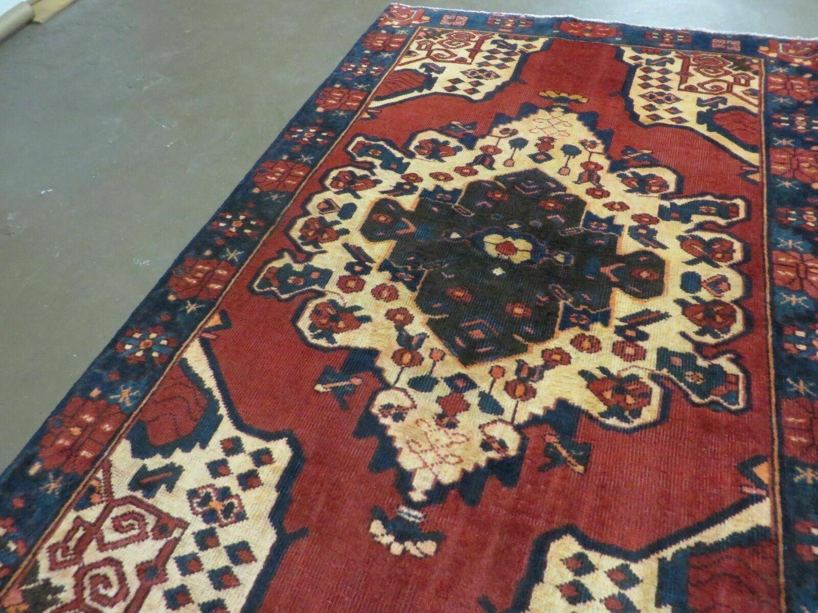 4' X 7' Antique 1920 Handmade Turkish Wool Rug Veg Dye Nice - Nuvé