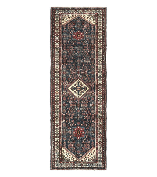 3' 6" X 10' 3" Antique Handmade Turkish Wool Runner Rug