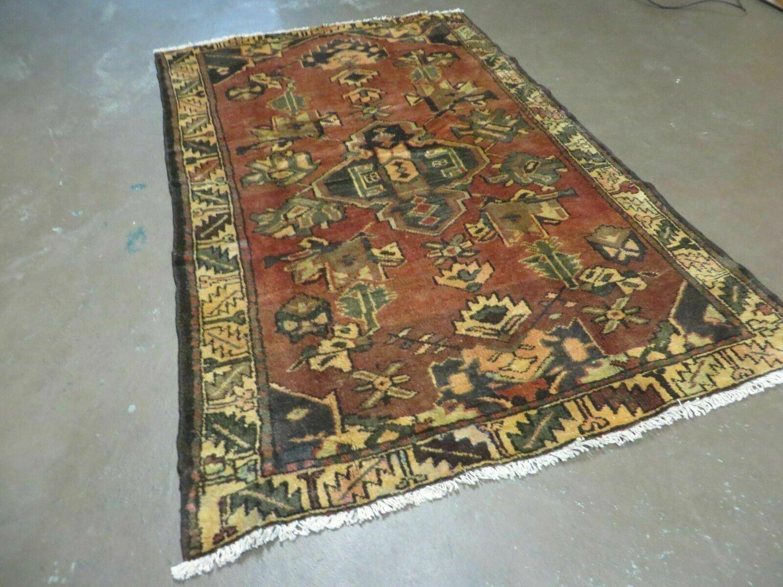 4' X 6' Antique 1920 Handmade Turkish Wool Rug Veg Dye Nice - Nuvé