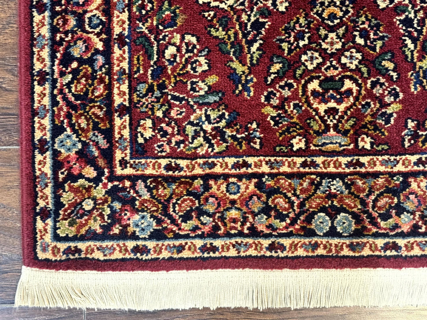 Karastan Runner Rug 2.6 x 8.6, Red Sarouk #785, Original 700 Series, Wool Karastan Runner Rug, Rare - Nuvé