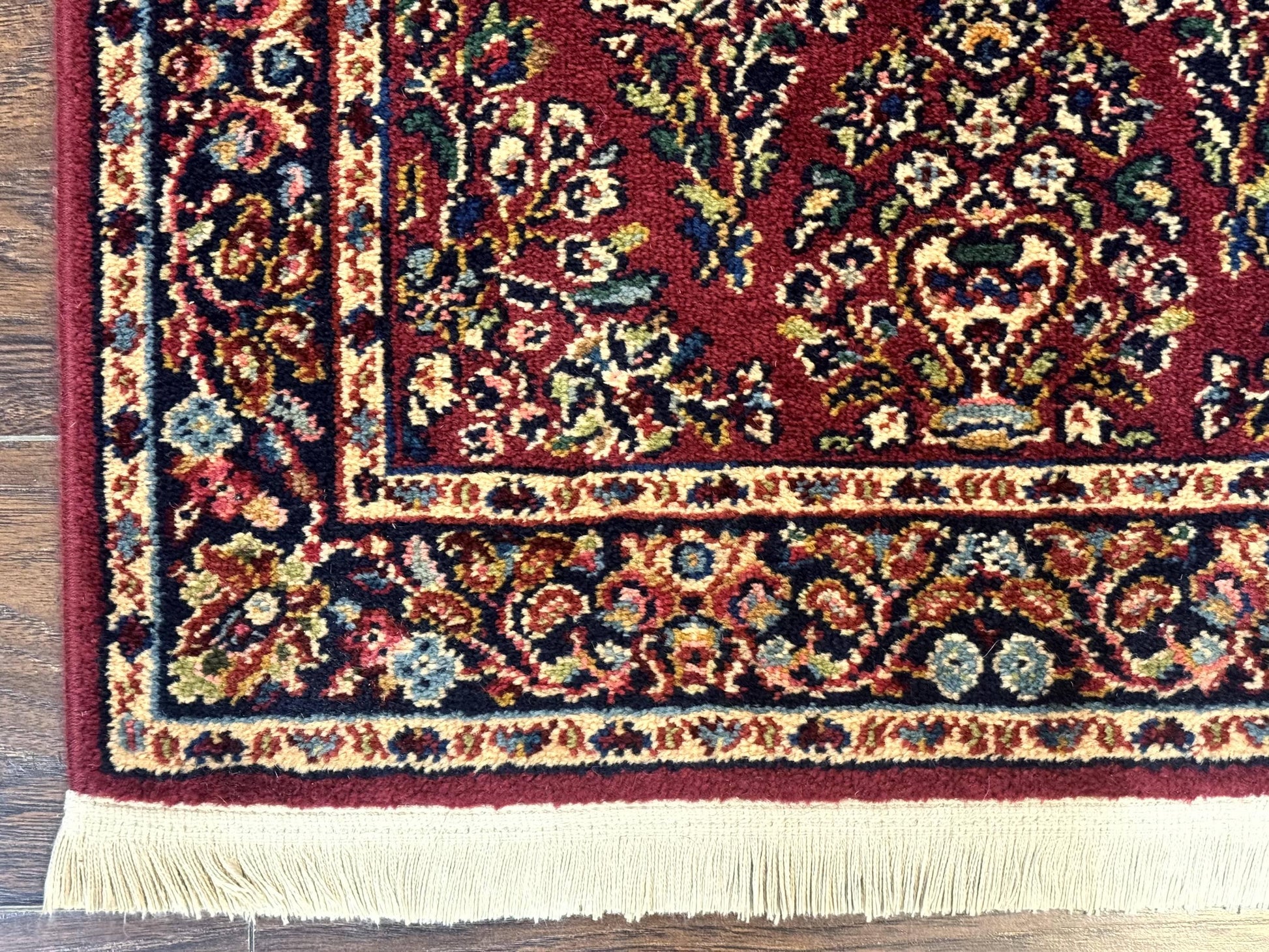 Karastan Runner Rug 2.6 x 8.6, Red Sarouk #785, Original 700 Series, Wool Karastan Runner Rug, Rare - Nuvé