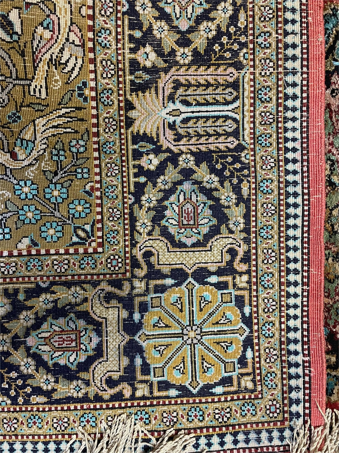Persian Qum Silk Rug 3.8 x 5.6, Silk on Silk, Animal Pictorials, Fine 330 KPSI - Nuvé