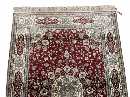 4' X 6' Vintage Fine Handmade Chinese Oriental Silk Rug 400 KPSI Wow - Nuvé