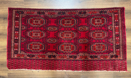 Antique Turkoman Salor Rug, Turkoman Textile, Fine 400 KPSI, Red, Persian Tribal Rug - Nuvé