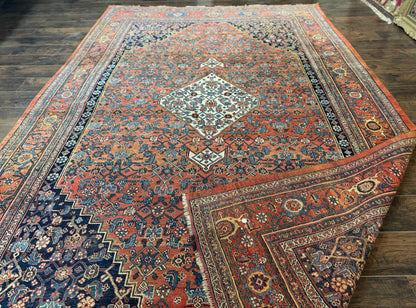 Antique Persian Bidjar Rug 8x12, Rare Persian Carpet - Nuvé