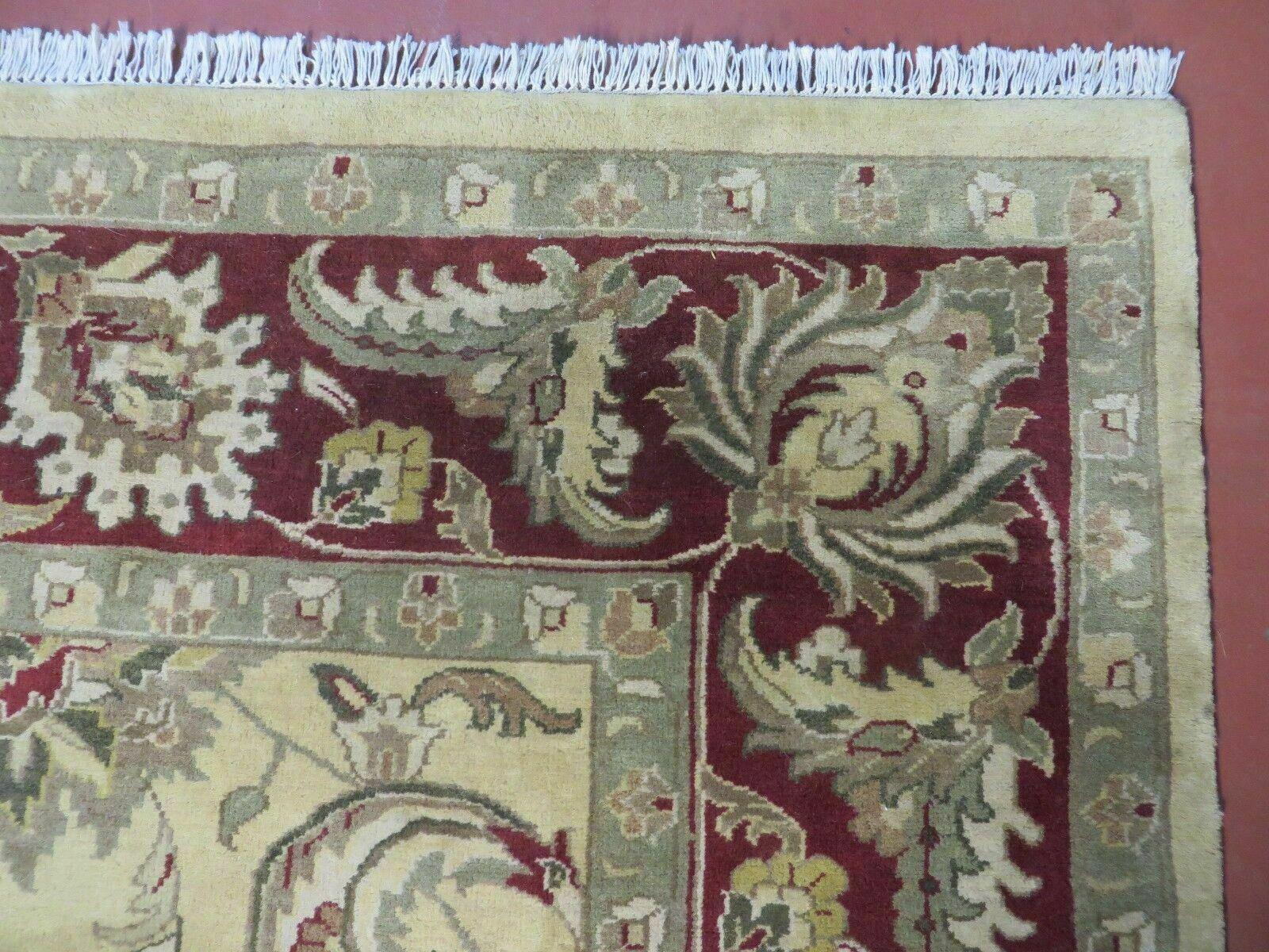 9' X 12' Vintage Handmade India Oriental Jaipur Quality Tea Wash Hand Knotted - Nuvé