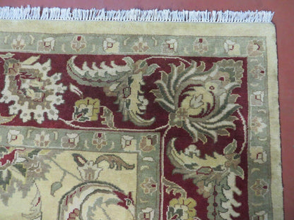 9' X 12' Vintage Handmade India Oriental Jaipur Quality Tea Wash Hand Knotted - Nuvé