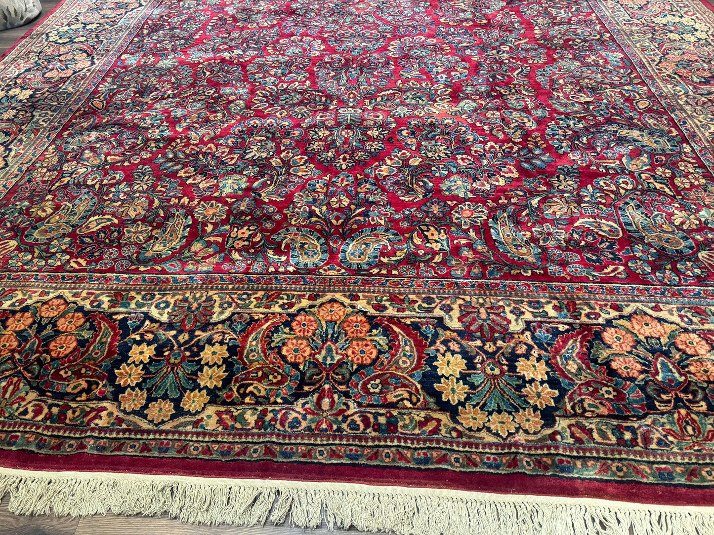 Palace Size Antique Persian Sarouk Rug 12x18 - Nuvé