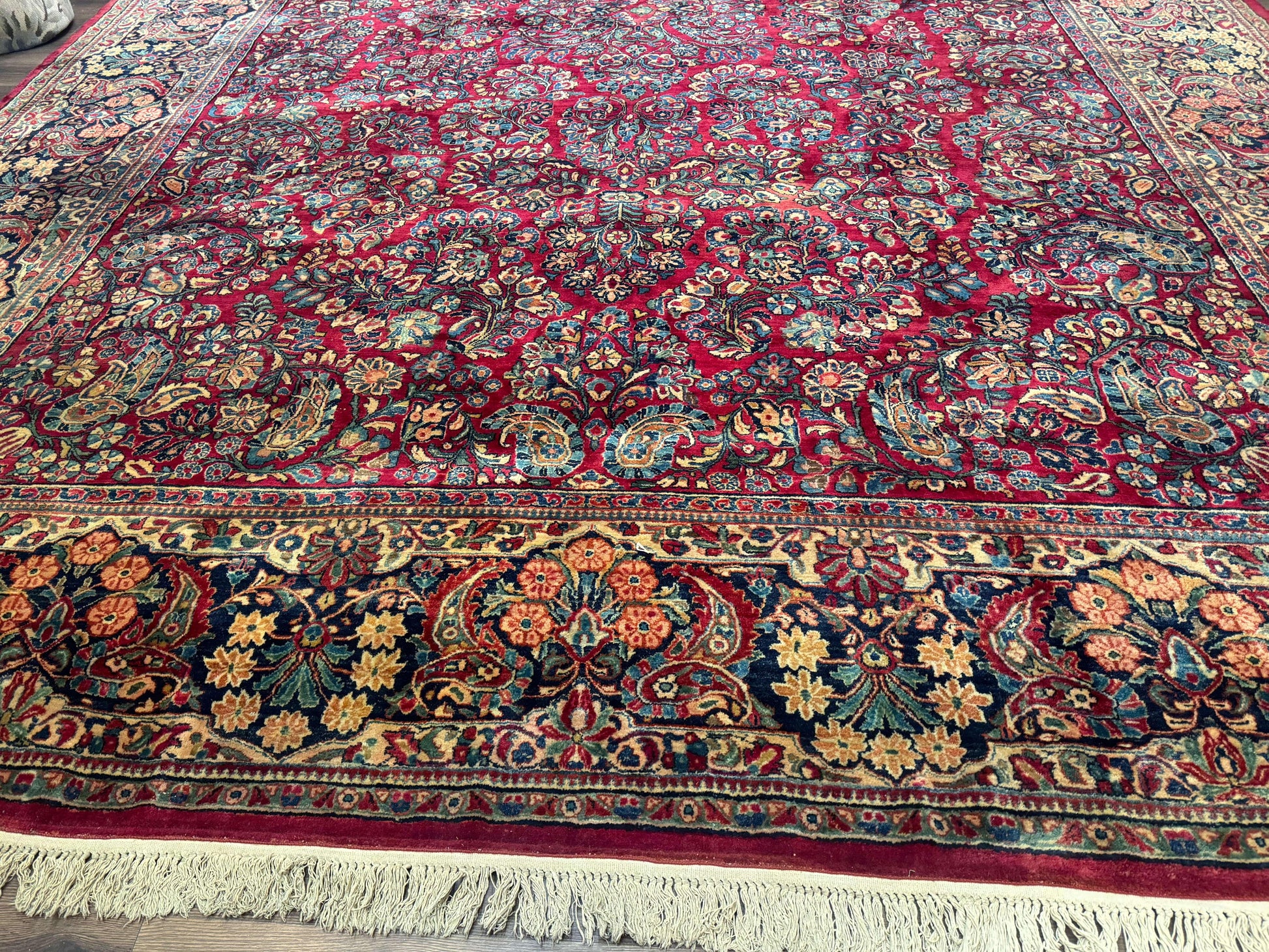Palace Size Antique Persian Sarouk Rug 12x18 - Nuvé