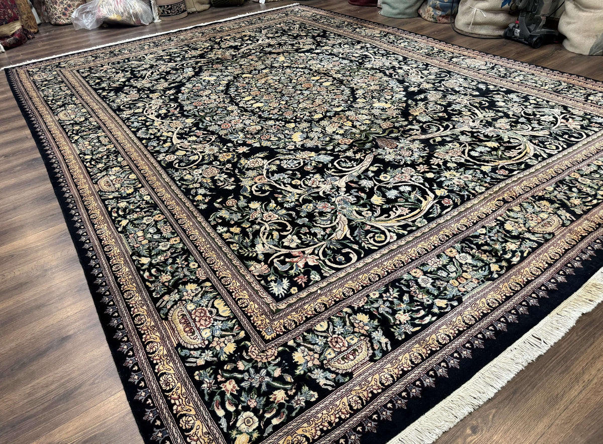 Pak Persian Rug 10x14, Elegant Floral Carpet, Fine 225 KPSI
