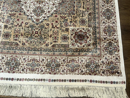 Turkish Memluk Silk Rug 4x6, Hereke Carpet, Bamboo Silk, New - Nuvé