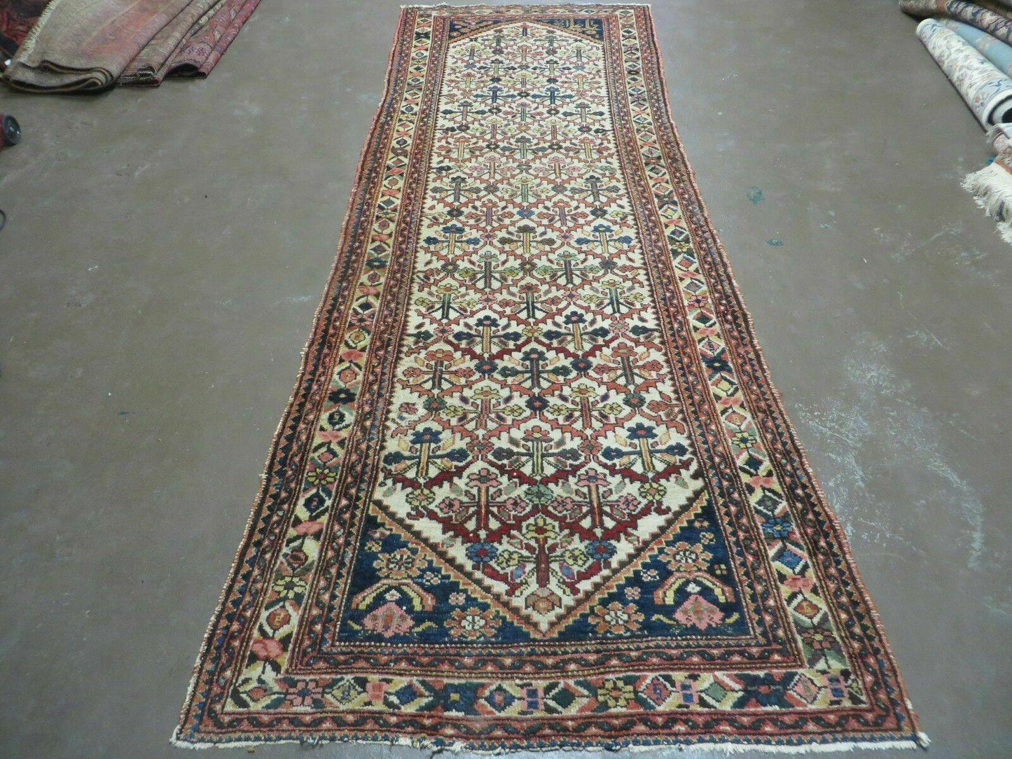 3' 3"X 10' Antique Handmade Caucasian Shirvan Wool Runner Rug Nice - Nuvé