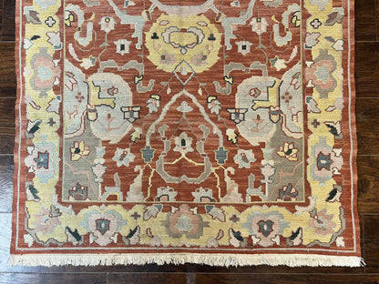 Turkish Flatweave Kilim Rug 4x6, Geometric Wool Handmade Carpet, Vintage - Nuvé