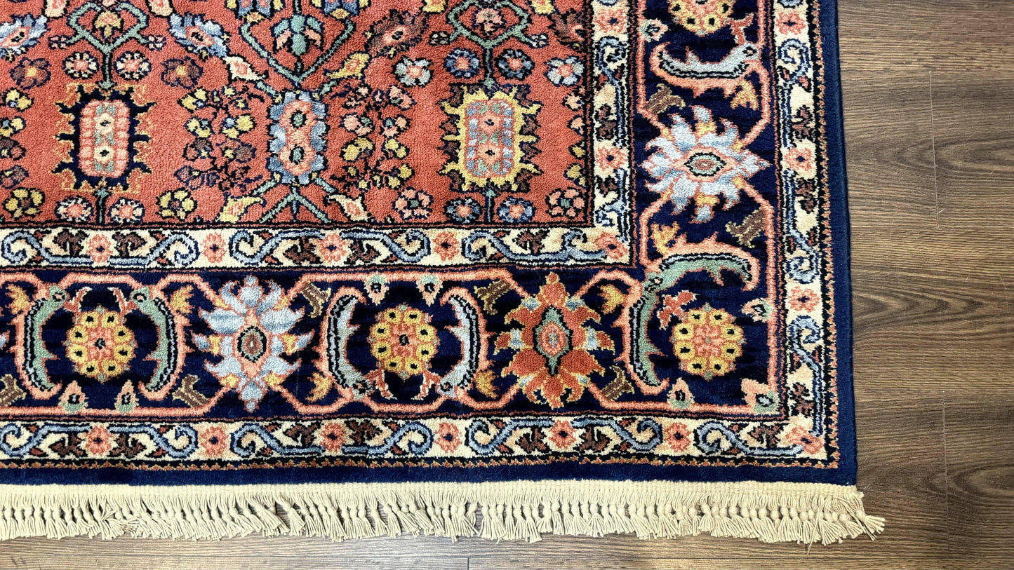 5.9 x 9 Karastan Serapi Rug #729, Wool Karastan Carpet, Original 700 Series, Red and Dark Blue, Discontinued, 6x9 Vintage Karastan, Rare - Nuvé