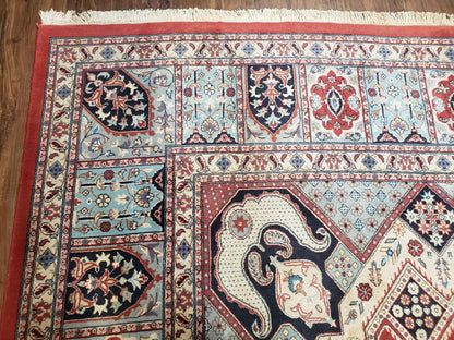8 x11 Top Quality Veg Dye Turkish Carpet Decorative Handmade Geometric Area Rug - Nuvé