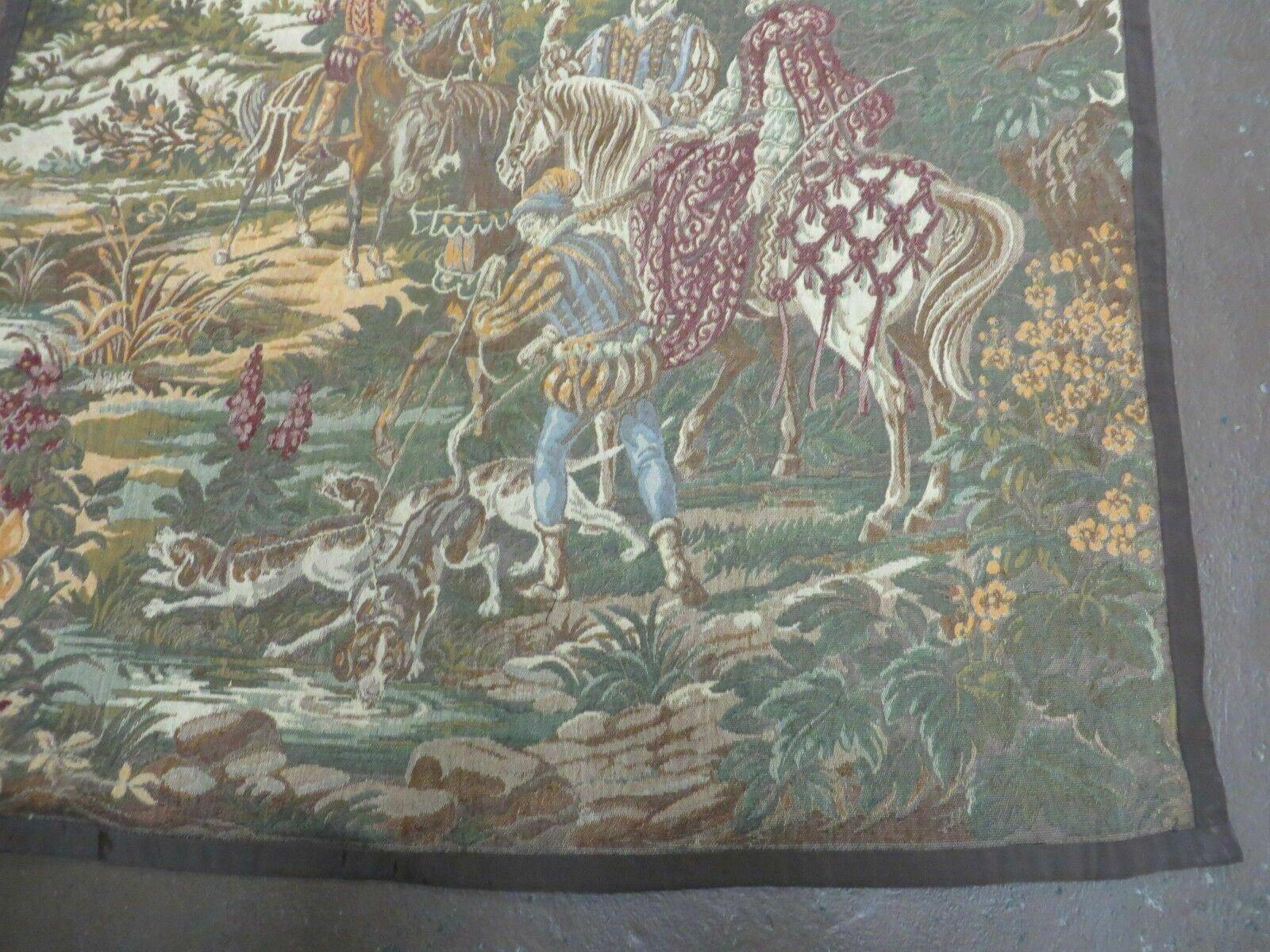 4' X 5' Vintage Tapestry Belgium Hand Loomed Victorian Nice 90f - Nuvé