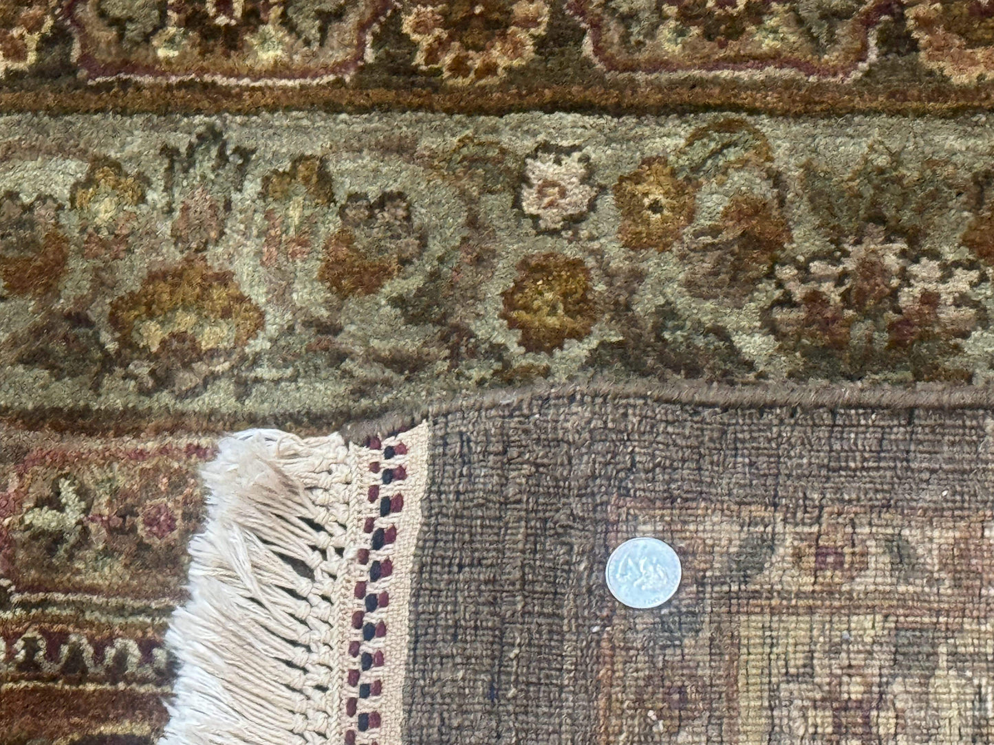 Large Indian Wool Rug 12x14, Wool Handmade Panel Design Carpet, Traditional, Palace Size - Nuvé