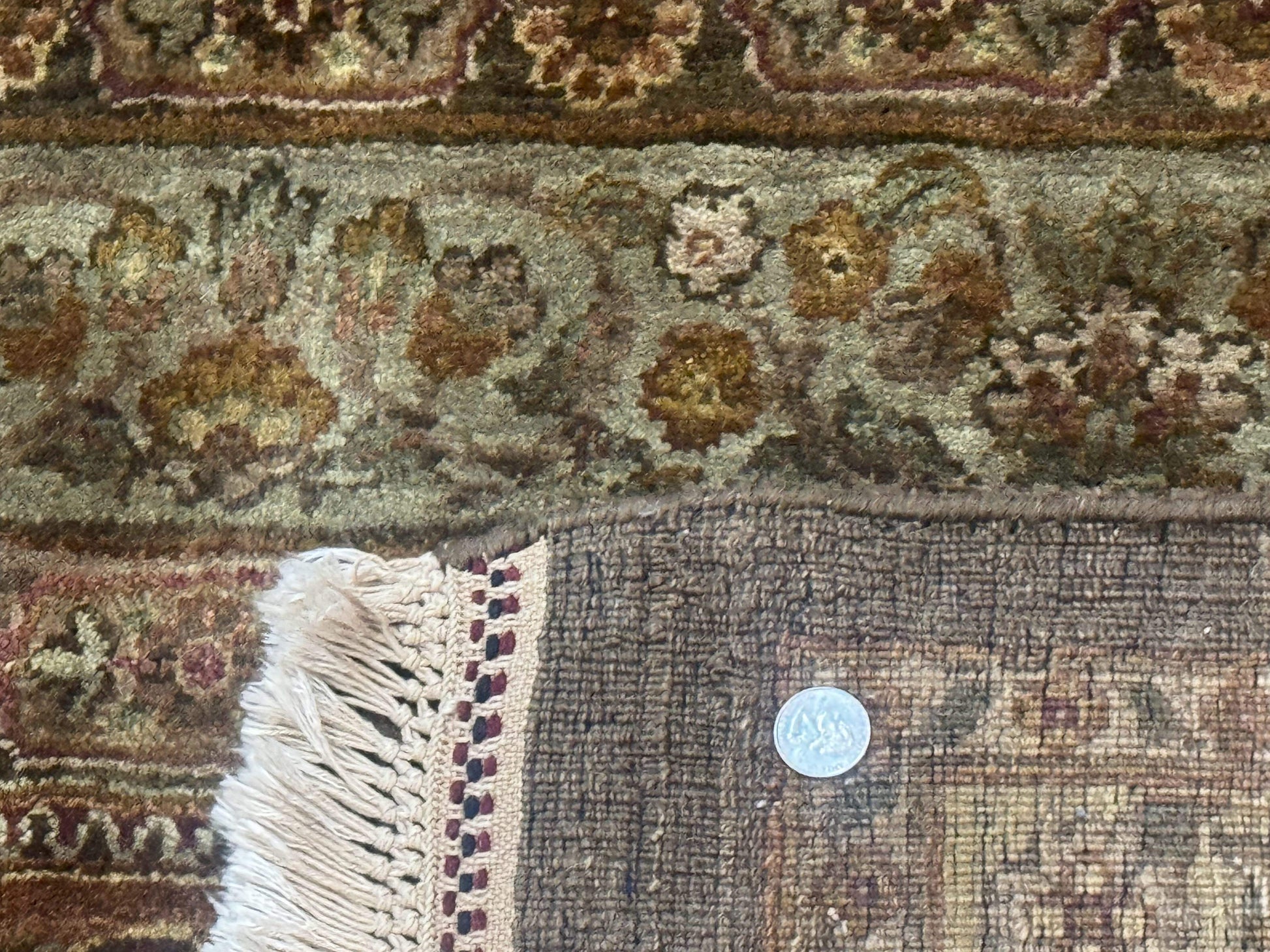 Large Indian Wool Rug 12x14, Wool Handmade Panel Design Carpet, Traditional, Palace Size - Nuvé