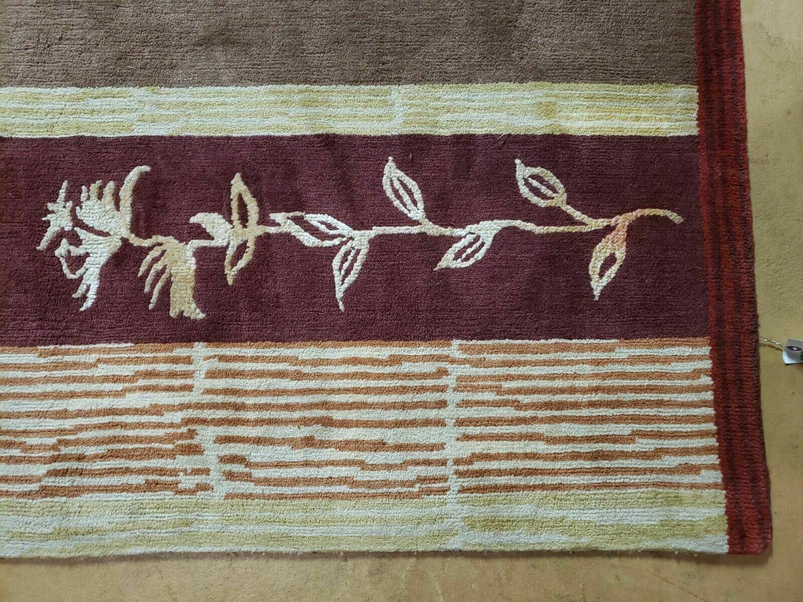 8' X 11' Tibetan Nepal Art Deco Hand Knotted Wool Rug Modern Contemporary Nice - Nuvé