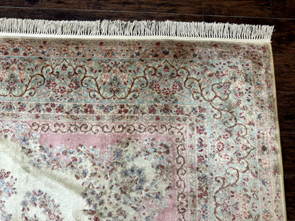 Karastan Rug 8.8 x 12, Pastel Ivory Kirman Rug #784, Wool Karastan Carpet, Original 700 Series, Vintage Karastan Area Rug, Discontinued - Nuvé