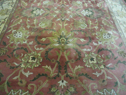 6' X 9' Vintage Handmade Indian Floral Oriental Wool Rug Veg Dyes Nice - Nuvé