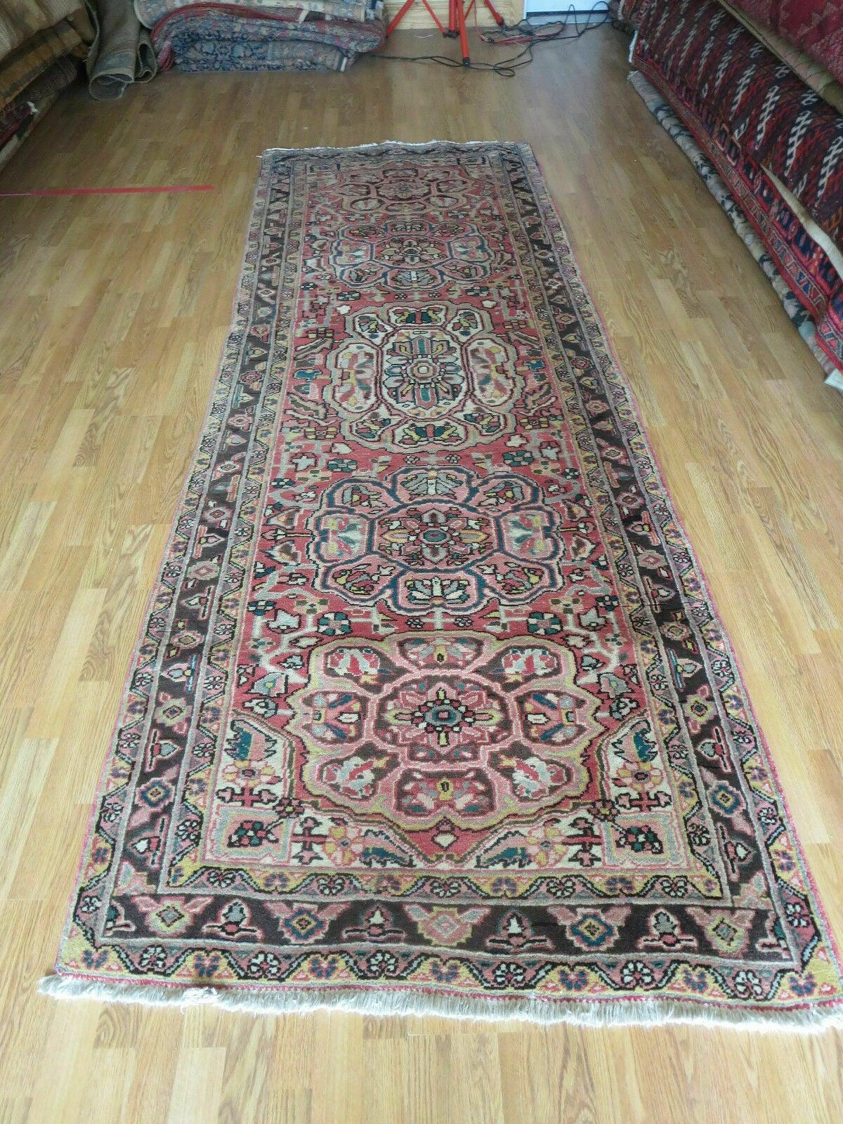 3' 9" X 10' 6" Semi Antique Handmade Turkish Wool Runner Rug - Nuvé
