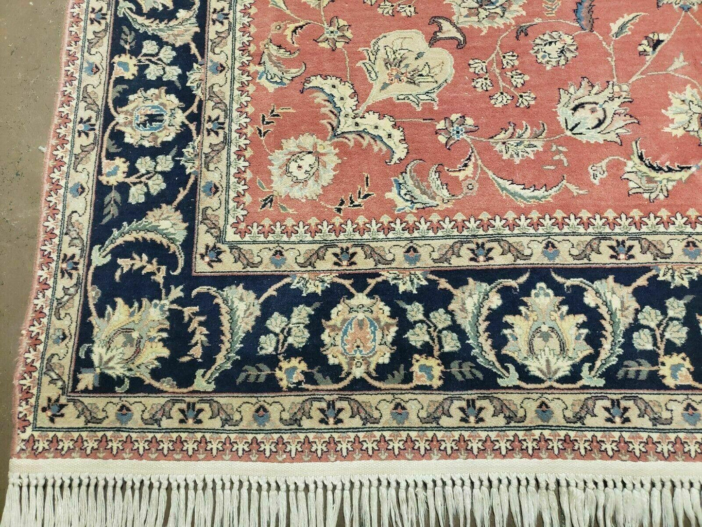6' X 9' Vintage Fine Oriental Floral Handmade Wool Rug Vegetable Dyes Red Nice - Nuvé