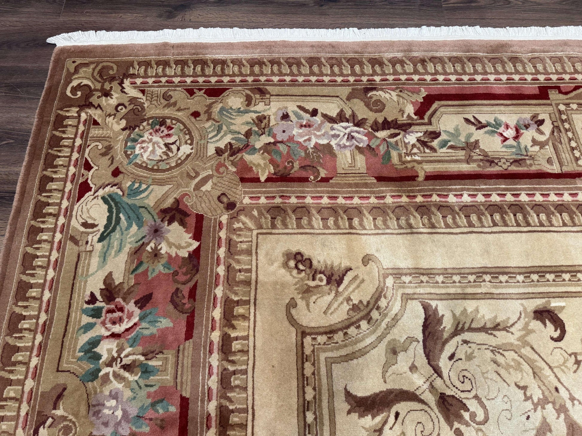 Palace Size Aubusson Rug 12x18, Extra Large, French European Carpet, Soft Wool Pile, Elegant - Nuvé