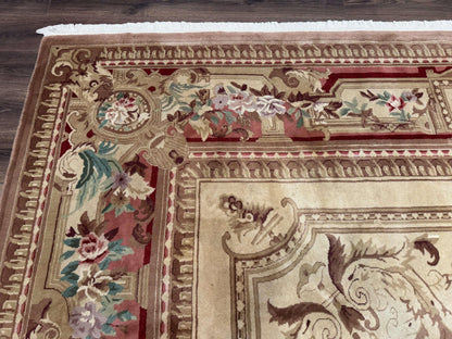 Palace Size Aubusson Rug 12x18, Extra Large, French European Carpet, Soft Wool Pile, Elegant - Nuvé