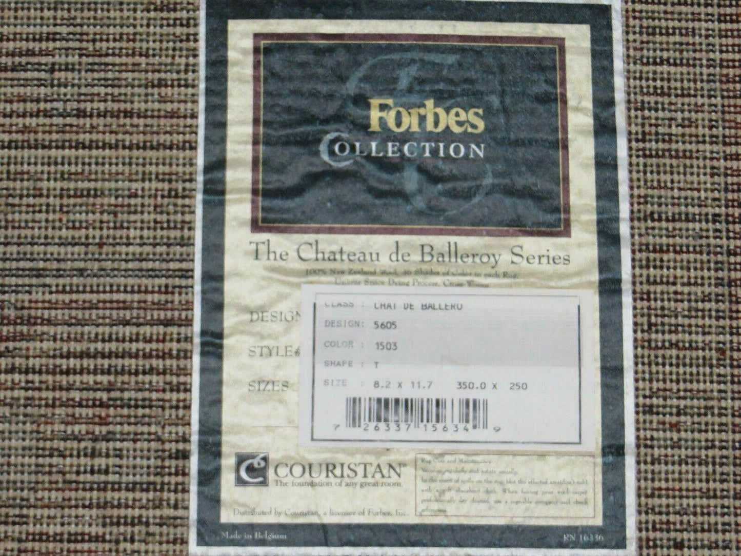 8' x 11' 7" Vintage Power Loomed Couristan European Wool Rug Belgium Forbes Nice - Nuvé