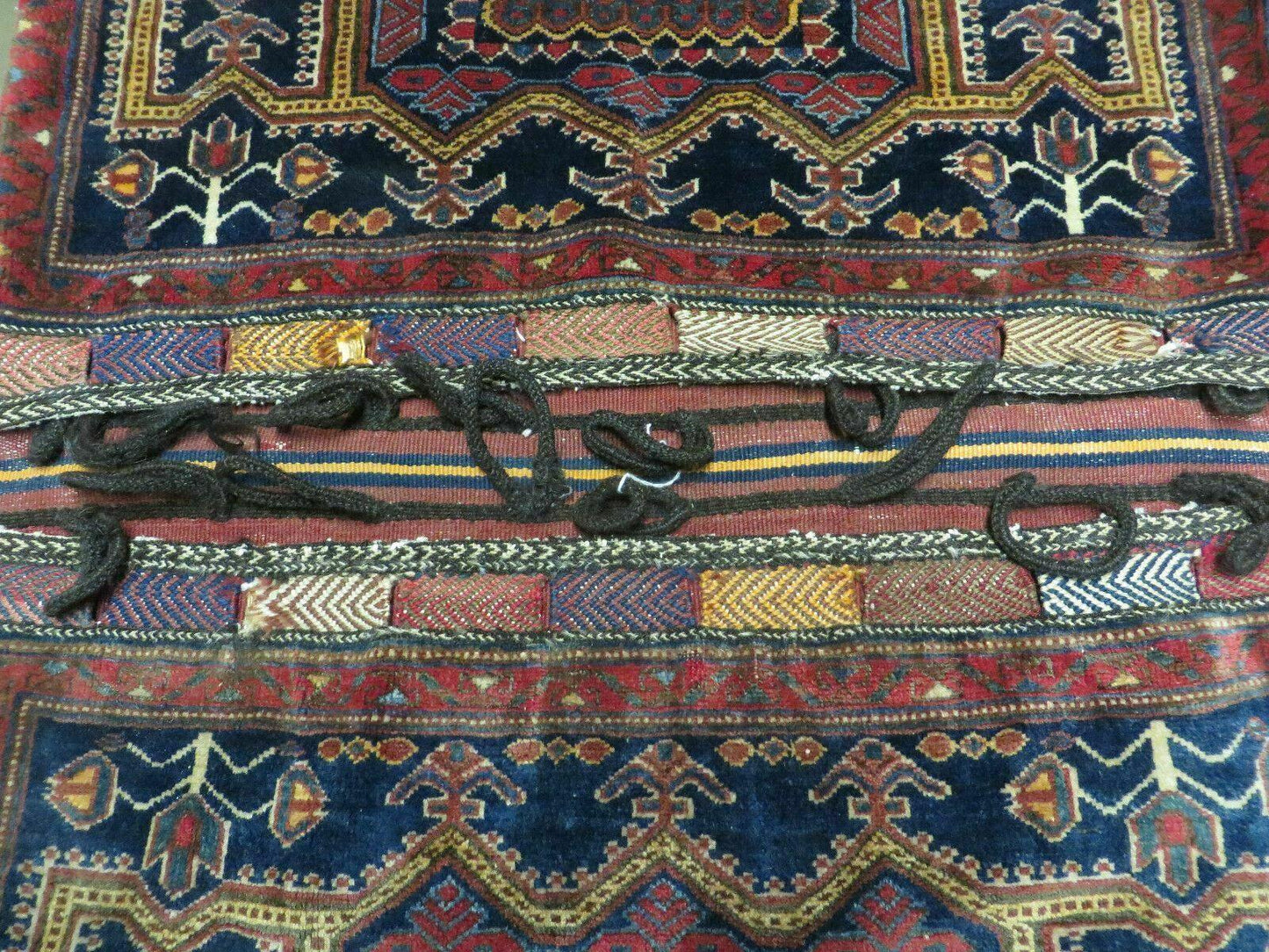 3' X 4.5' Antique Handmade Turkish Tribal Wool Rug Double Saddle Bag Nice - Nuvé