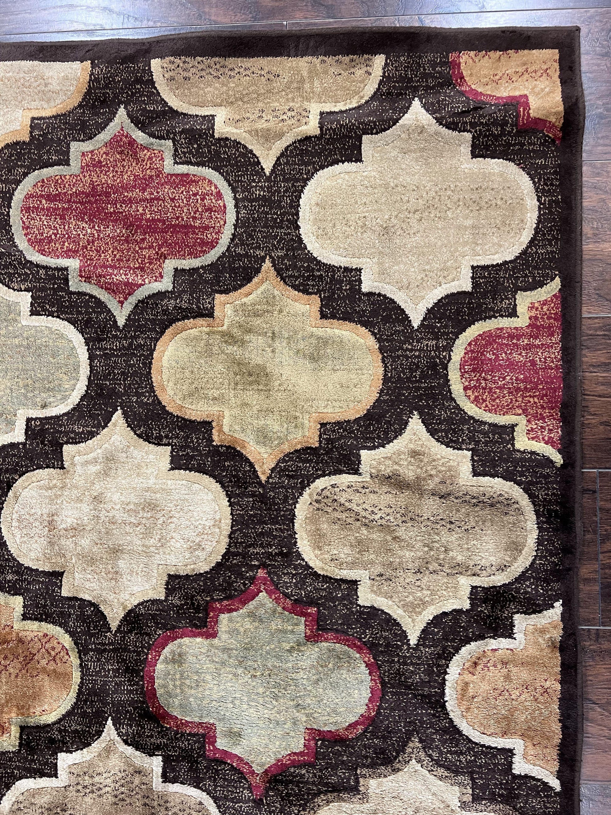 Panel Design Rug 5x7, Multicolor Contemporary Area Rug, Small Living Room Rug - Nuvé