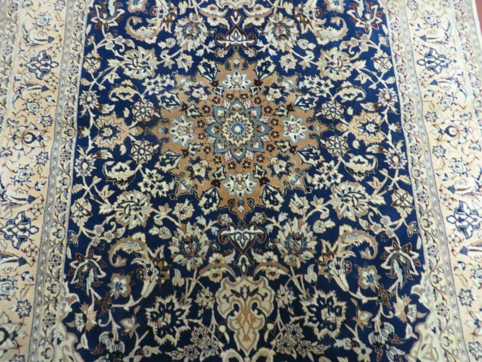 4' X 6' Handmade Ultra Fine India Floral Oriental Wool Silk Rug Hand Knotted - Nuvé