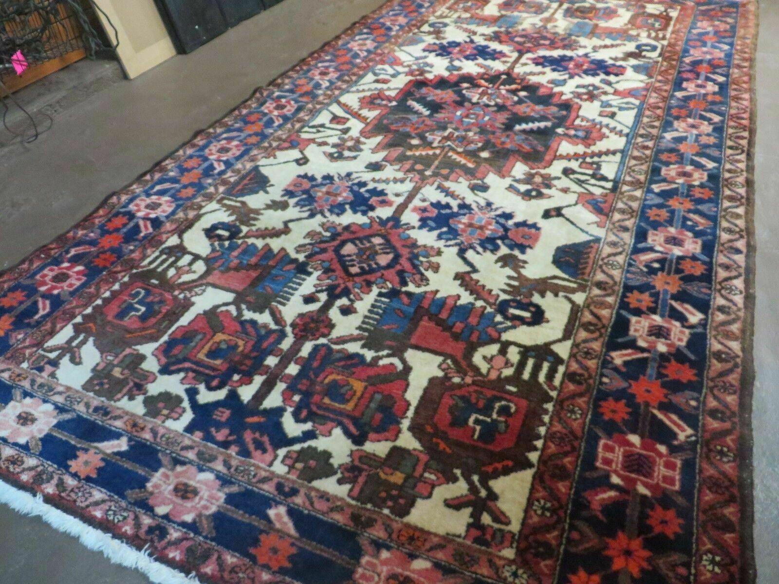 5.5' X 10.5' Antique Handmade Indian Floral Oriental Wool Rug Tribal Veg Dye Nice - Nuvé