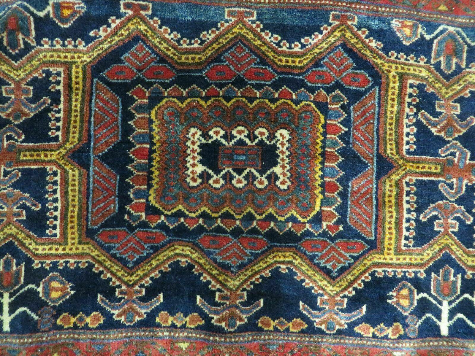 3' X 4.5' Antique Handmade Turkish Tribal Wool Rug Double Saddle Bag Nice - Nuvé