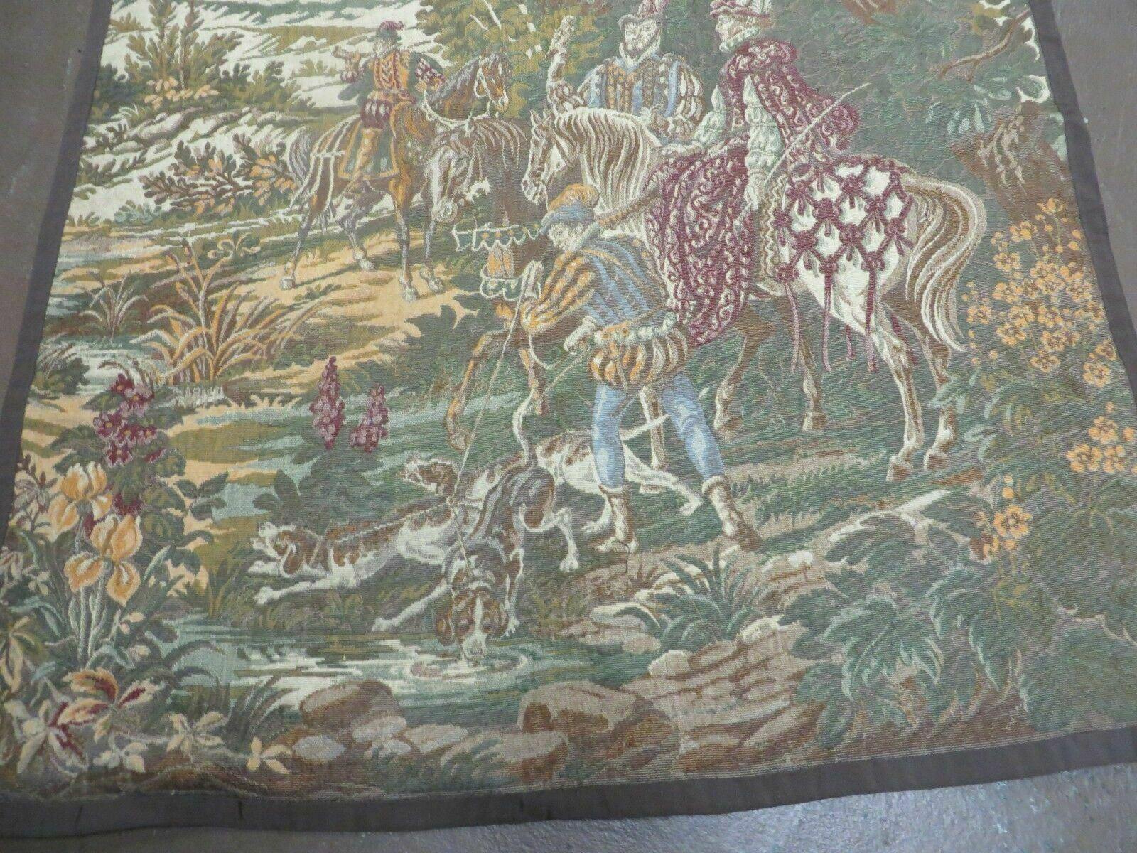 4' X 5' Vintage Tapestry Belgium Hand Loomed Victorian Nice 90f - Nuvé
