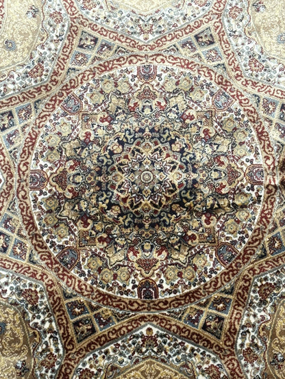 Turkish Silk Runner Rug 2.6 x 13, Dome Design, Hereke Runner, Bamboo Silk, New - Nuvé