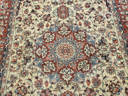 4' X 6' Handmade Ultra Fine Chinese Floral Oriental Wool Rug Hand Knotted Beige - Nuvé
