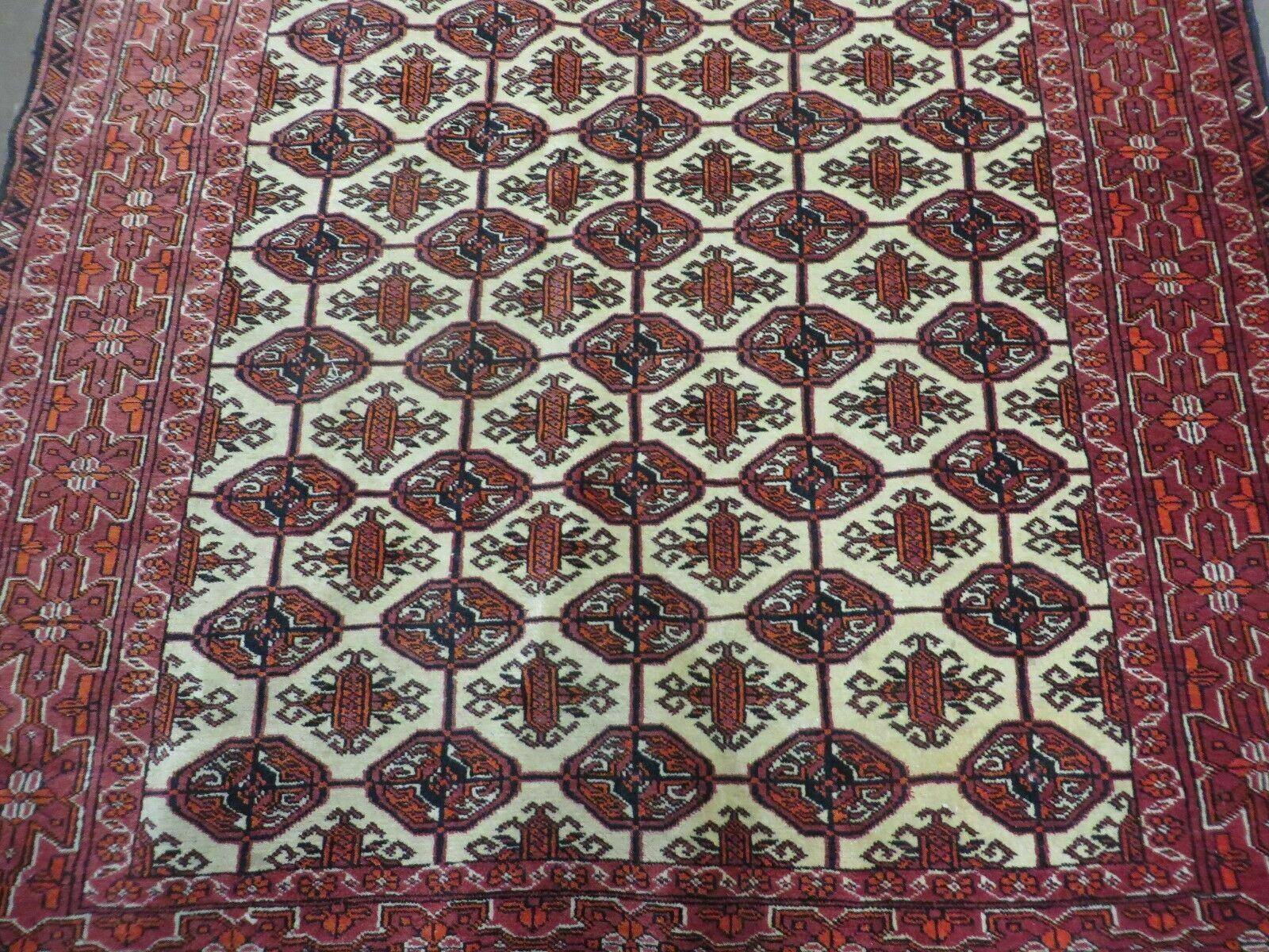 4' X 6' Handmade Finely Knotted Pakistan Turkoman Bokhara Wool Rug Nice - Nuvé