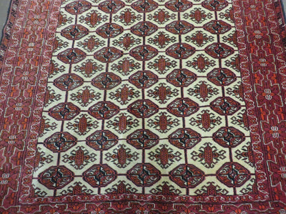 4' X 6' Handmade Finely Knotted Pakistan Turkoman Bokhara Wool Rug Nice - Nuvé
